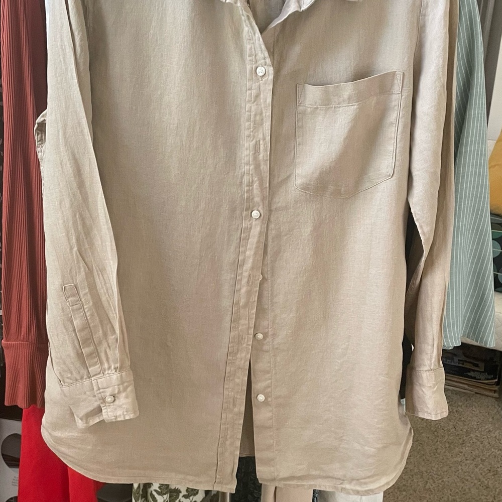 GAP Beige Linen Shirt - Picture 4 of 6
